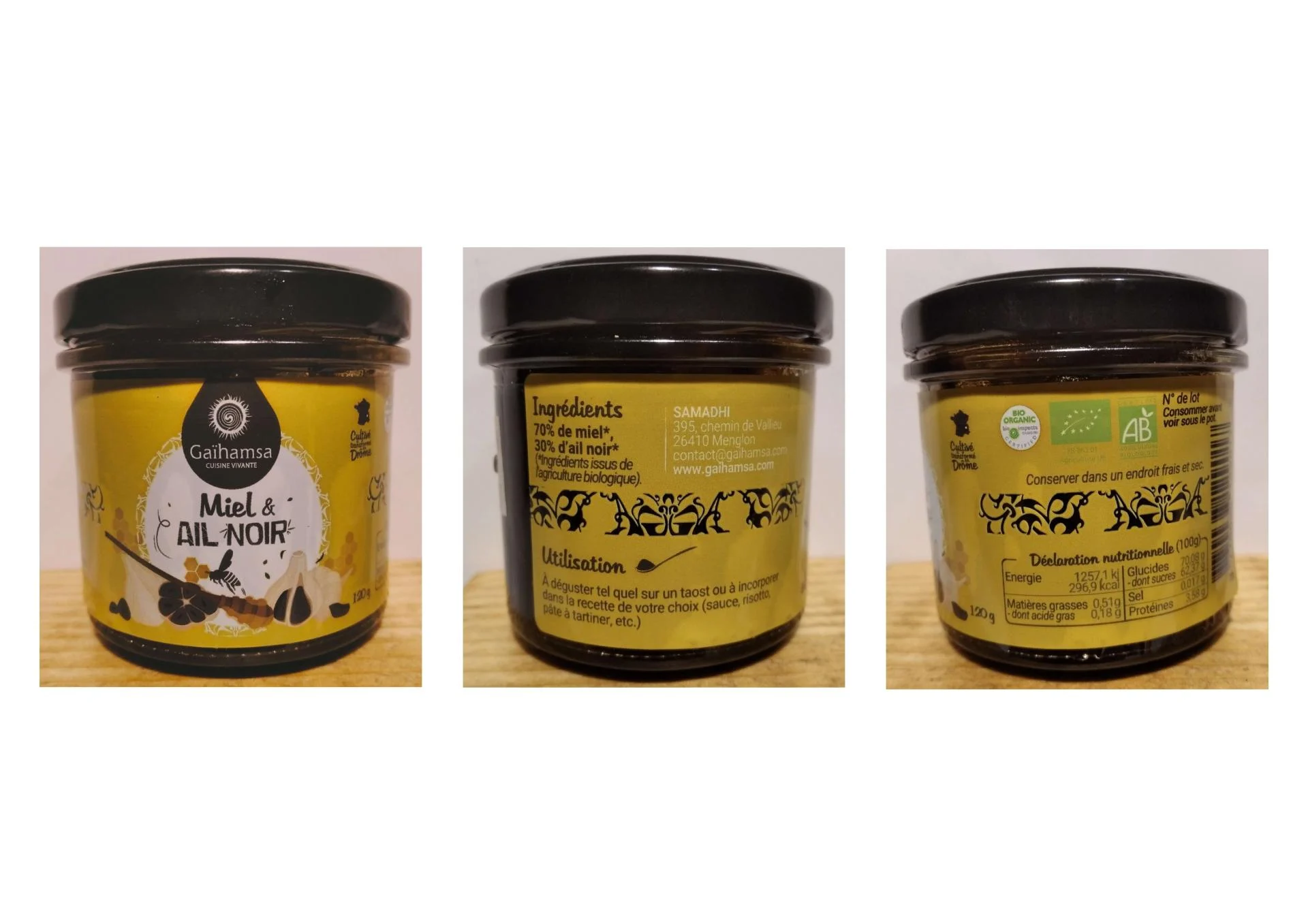 Miel & Ail Noir Biologique Gaïhamsa